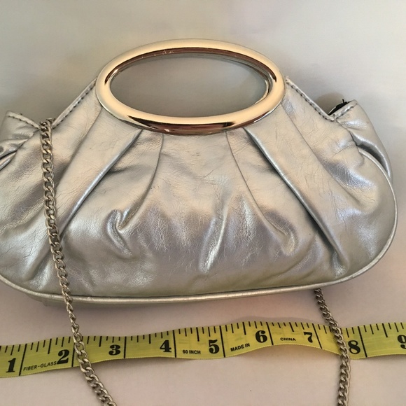 Candie's Small Dressy Silver Shoulder Bag - Picture 3 of 5